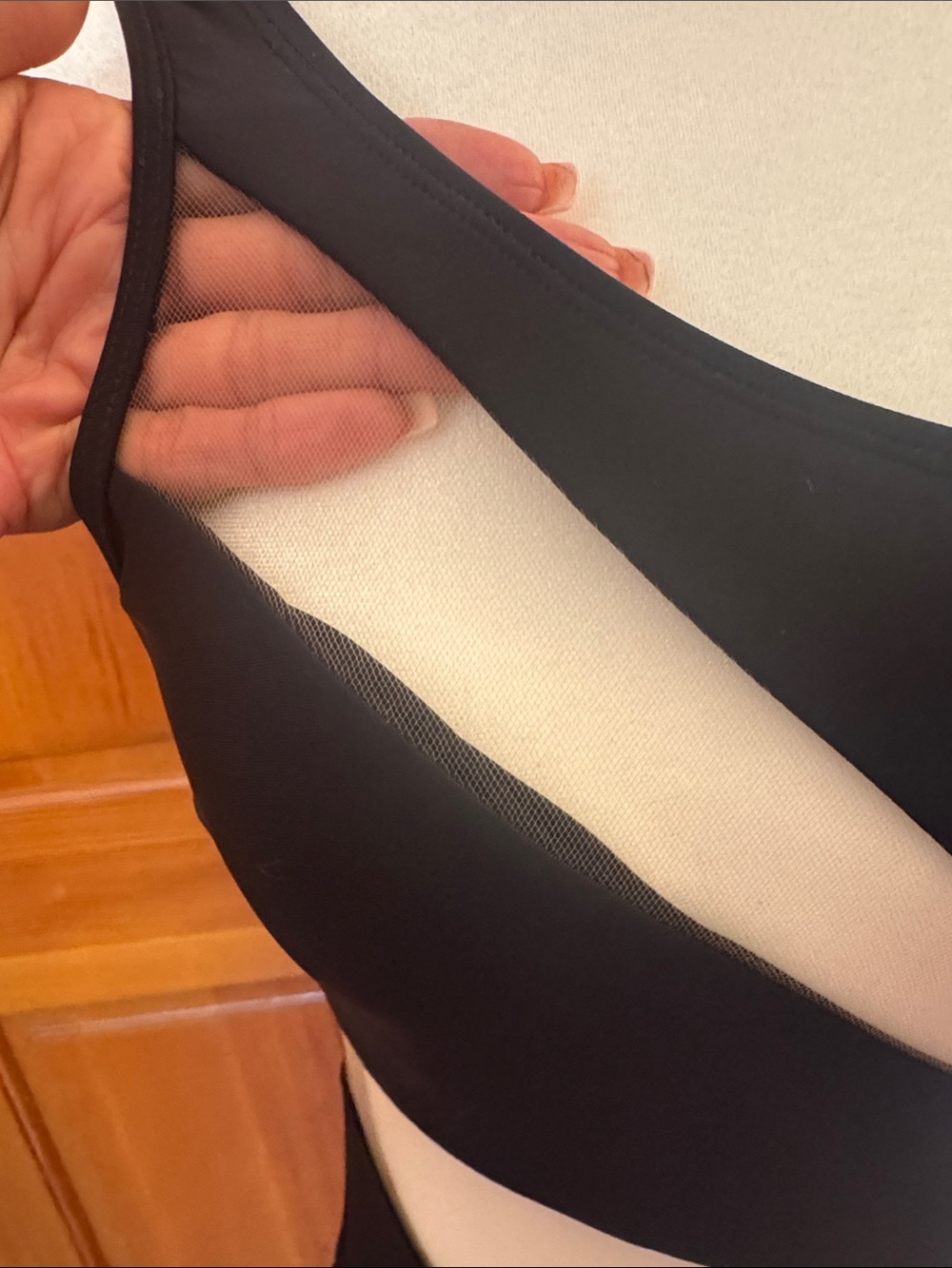Black One-Shoulder Cutout Swimsuit - Picture 2 of 7